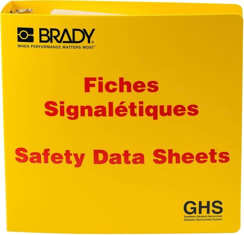 Brady 121187 GHS - 3" Safety Data Sheet Binder - French in Saudi Arabia