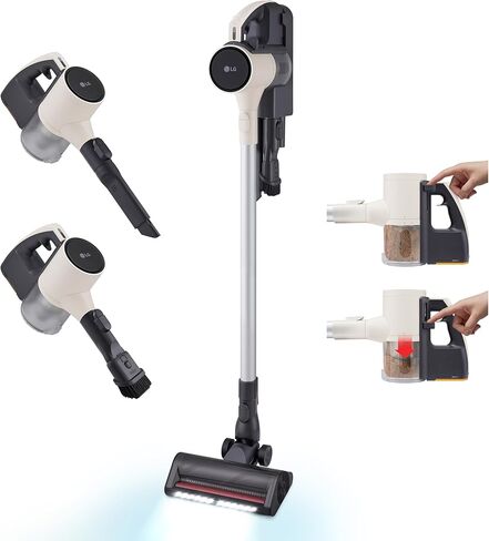 LG Cordzero Q3 Cordless Stick Vacuum Cleaner with Auto Multi-Surface Detect Dual Floor Max Lite Nozzle, Beige Color in Saudi Arabia