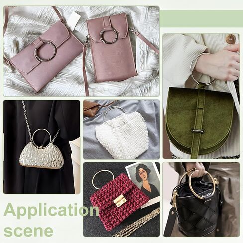 6 قطع من PH PandaHall مقابض حقيبة مستديرة 3 ألوان مقابض محفظة معدنية 3.3 بوصة مقبض حقيبة يد حلقية مزخرفة استبدال مقبض المحفظة للحقائب المنسوجة يدويًا وحقائب اليد وحقائب اليد in Kuwait