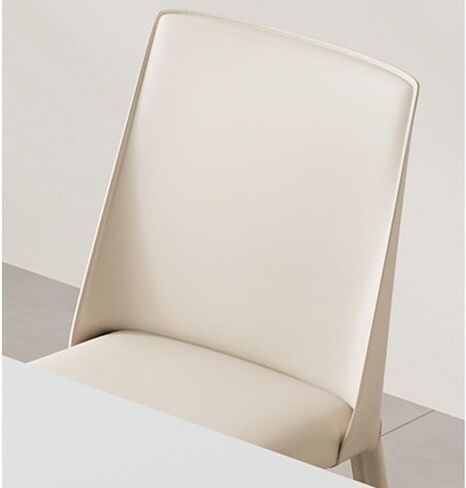 Office Chair Cream Style Saddle Leather Dining Chair Home Light Luxury Minimalist Backrest Dining Chair Modern Simple Comfortable Chair Home Office Desk Chairs in Saudi Arabia