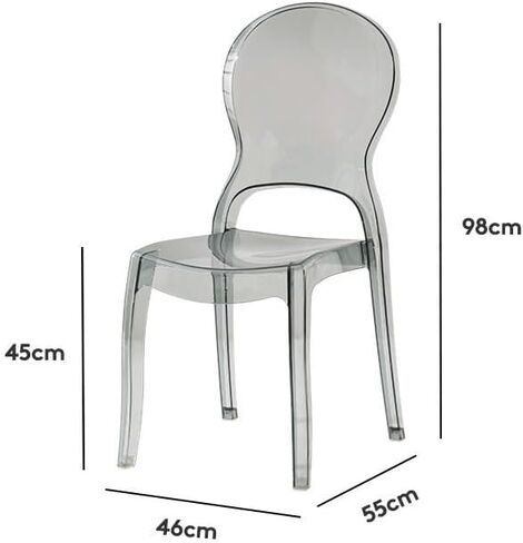 Office Chair Nordic Transparent Chair Home Modern Simple Dining Dressing Stool Backrest Crystal Home Office Desk Chairs in Saudi Arabia