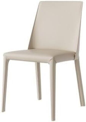 Office Chair Cream Style Saddle Leather Dining Chair Home Light Luxury Minimalist Backrest Dining Chair Modern Simple Comfortable Chair Home Office Desk Chairs in Saudi Arabia