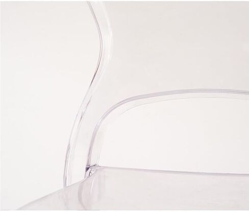 Office Chair Nordic Transparent Chair Home Modern Simple Dining Dressing Stool Backrest Crystal Home Office Desk Chairs in Saudi Arabia