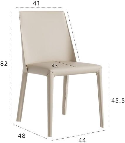 Office Chair Cream Style Saddle Leather Dining Chair Home Light Luxury Minimalist Backrest Dining Chair Modern Simple Comfortable Chair Home Office Desk Chairs in Saudi Arabia