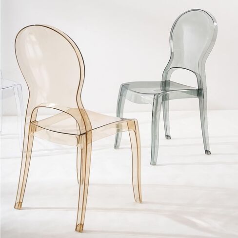 Office Chair Nordic Transparent Chair Home Modern Simple Dining Dressing Stool Backrest Crystal Home Office Desk Chairs in Saudi Arabia