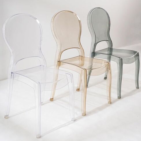 Office Chair Nordic Transparent Chair Home Modern Simple Dining Dressing Stool Backrest Crystal Home Office Desk Chairs in Saudi Arabia