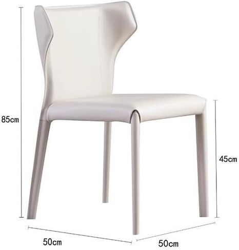 Office Chair Light Luxury Modern Simple Italian Cream Style Saddle Leather Dining Chair with Backrest Stool Restaurant Dining Table Chair Home Home Office Desk Chairs in Saudi Arabia