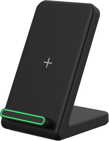 Fast Wireless Charging Stand, 15W Fast Charging Stand with Adapter for Samsung Galaxy S24/S24+/S24 Ultra/S23/S22/S21/S20/S10/Note, for iPhone 16/15/14/13/12/11/XR, for Pixel 9/8/7, and More. in Kuwait