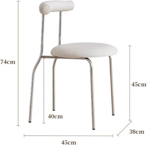 Office Chair Light Luxury Dining Chair Modern Simple Dining Table Chair Home Cafe Backrest Chair Bedroom Study Retro Chair Home Office Desk Chairs in Saudi Arabia