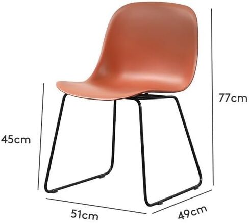 Office Chair Simple Home Dining Chair Back Chair Thickened Restaurant with Steel Legs Nordic Plastic Chair Negotiation Chair Home Office Desk Chairs in Saudi Arabia