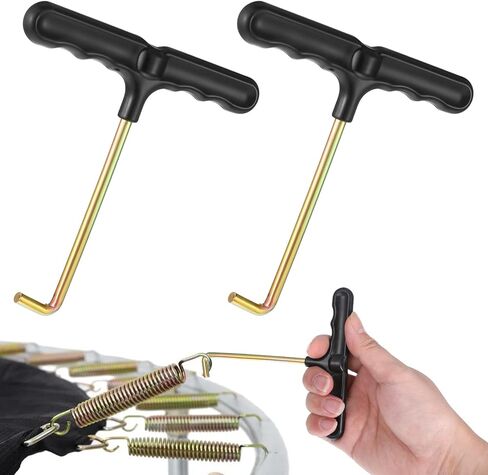 2PCS Vertical Pull Trampoline Spring Pull Tool, T-Hook Trampoline Parts Shoe Lace Tightner Spring Puller Tool in Saudi Arabia