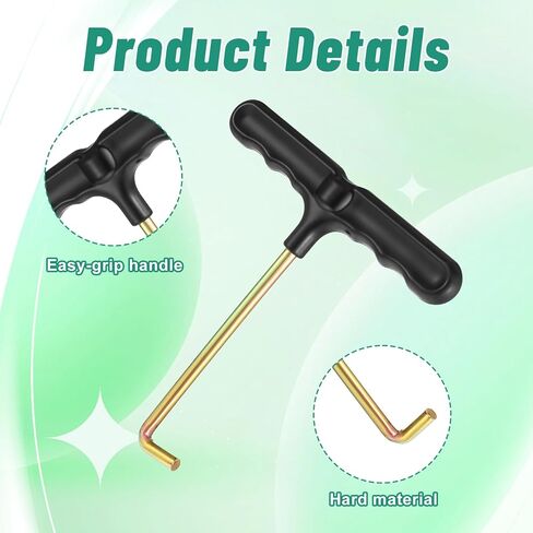 2PCS Vertical Pull Trampoline Spring Pull Tool, T-Hook Trampoline Parts Shoe Lace Tightner Spring Puller Tool in Saudi Arabia