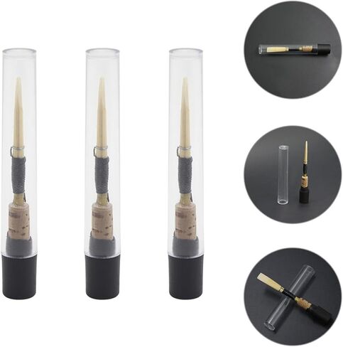 Ciieeo 3pcs Natural Cane Oboe Reeds C Pitch Replacement for Students Beginner Oboe Instrument Accessory Black in Saudi Arabia