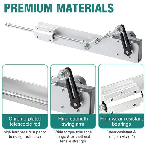 Reciprocating Cycle Linear Actuator Telescopic Motor 24V 120rpm High Torque Max 40lbs Stroke 1.18in-6in Adjustable,with Suction Cup,Speed Controller and Remote Control in Kuwait