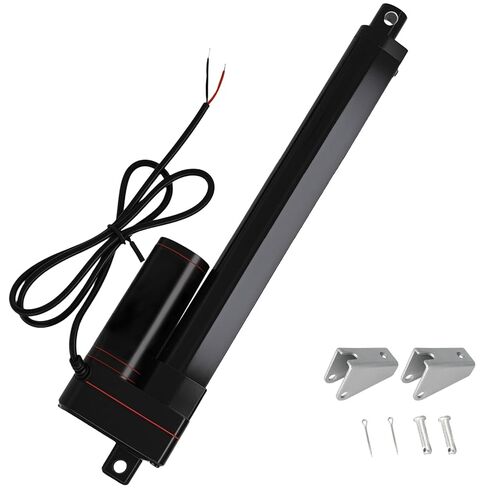 330lbs/1500N Linear Actuator 12V 8 Inch Stroke Speed 0.4"/sec IP65 Waterproof Electric Linear Motor with Mounting Brackets for Window Opener,Solar Tracker,Lift System in Kuwait