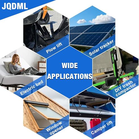 330lbs/1500N Linear Actuator 12V 8 Inch Stroke Speed 0.4"/sec IP65 Waterproof Electric Linear Motor with Mounting Brackets for Window Opener,Solar Tracker,Lift System in Kuwait