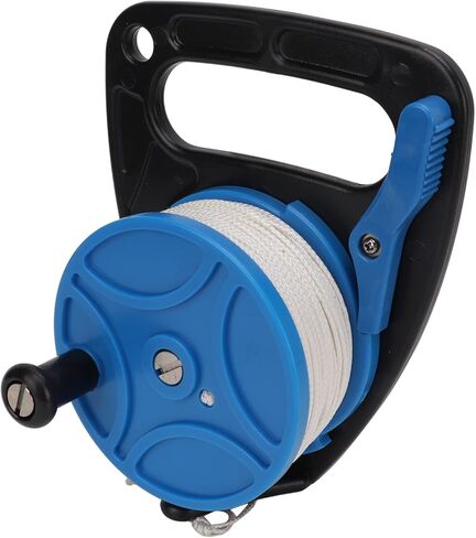 Diving Reel with 83m Nylon Line, Multi Purpose Anchor Rope Spool for Scuba Gear and Kayak Anchor System - Durable Construction, Smooth Line Release, Ideal for Scuba Diving (Blue Wheel) in Saudi Arabia