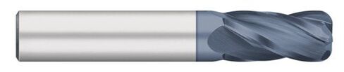 Titan TC74108 Solid Carbide End Mill, Regular Length, 4 Flute, Corner Radius, 30 degree Helix, AlTiN Coated, 0.030" Corner Radius, 1/8" Cutting Diameter, 1-1/2" Overall Length, 1/2" Cutting Length in Saudi Arabia