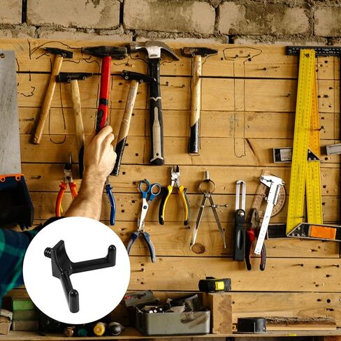 4pcs Tool Hooks for Suncast Shed, Single-Head J Hook and Double-Head Hook Set Premium Storage Sheds Tool Hangers Organization Accessories for Hanging Shovels Rakes Scissors Tools (Black) in Saudi Arabia