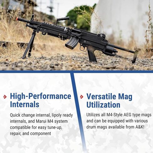 Evike Airsoft - Cybergun FN مرخص M249 Minimi Featherweight Airsoft LMG in Kuwait