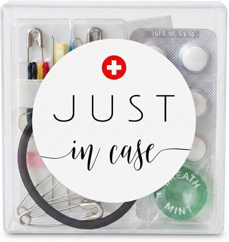 JUST in CASE Travel & Outdoor Emergency Kit Stickers 120 Pcs - 1.6" Round Labels for First Aid Bags, Car Survival Kit, Camping Gear, Hiking Backpacks in Saudi Arabia