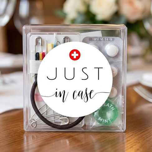 JUST in CASE Travel & Outdoor Emergency Kit Stickers 120 Pcs - 1.6" Round Labels for First Aid Bags, Car Survival Kit, Camping Gear, Hiking Backpacks in Saudi Arabia