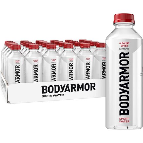 BODYARMOR SportWater Alkaline Water, High Alkaline Bottled Water, pH 9+, 700mL (24 Pack), Refreshing Electrolyte Drink Pack, Wide Mouth Bottle in Kuwait