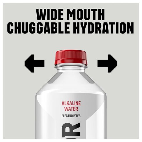 BODYARMOR SportWater Alkaline Water, High Alkaline Bottled Water, pH 9+, 700mL (24 Pack), Refreshing Electrolyte Drink Pack, Wide Mouth Bottle in Kuwait
