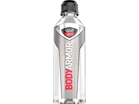 BODYARMOR SportWater Alkaline Water, High Alkaline Bottled Water, pH 9+, 700mL (24 Pack), Refreshing Electrolyte Drink Pack, Wide Mouth Bottle in Kuwait