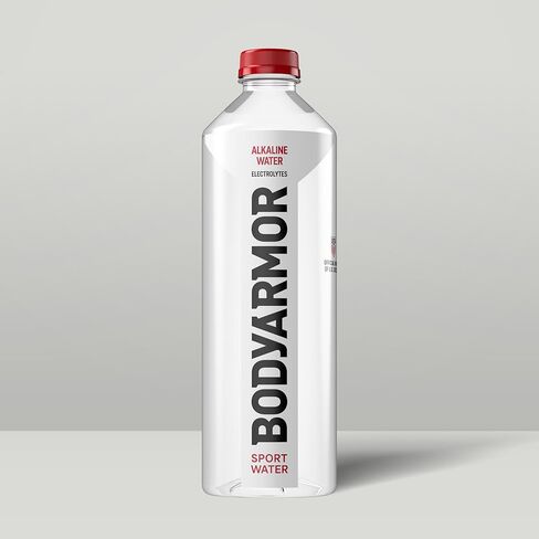 BODYARMOR SportWater Alkaline Water, High Alkaline Bottled Water, pH 9+, 700mL (24 Pack), Refreshing Electrolyte Drink Pack, Wide Mouth Bottle in Kuwait