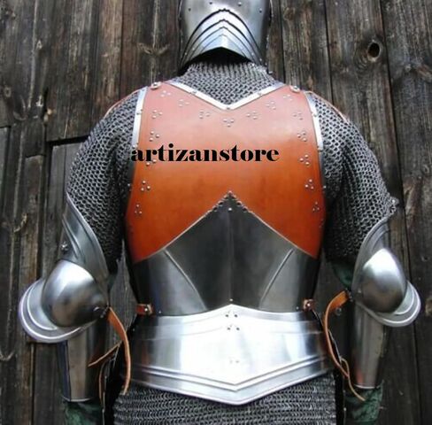 ARTIZANSTORE بدلة كاملة على الطراز القوطي من العصور الوسطى من الدروع الثقيلة للعب الأدوار التي يمكن ارتداؤها لبدلة الجسم بالكامل من الدروع | زي الهالوين in Saudi Arabia