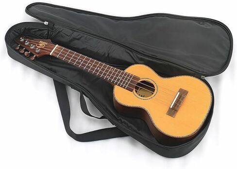 حقيبة احترافية مقاس 23 بوصة من Tenor Ukulele، حقيبة مبطنة مقاومة للماء مع أشرطة كتف قابلة للتعديل وجيب ملحق، مادة نايلون متينة للموسيقيين والطلاب والسفر - أسود، 25x8 بوصة in Saudi Arabia