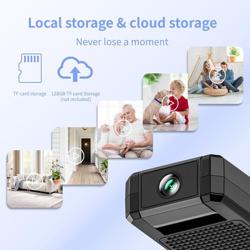 كاميرا أمنية داخلية ميني كاميرا لاسلكية منزل صغير في الهواء الطلق واي فاي كاميرات الحيوانات الأليفة 4K HD TINY NANNY CAM WIGH in Kuwait