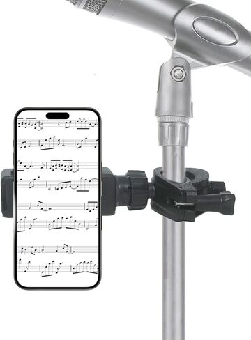 Mic Stand Phone Holder, Flexible Phone Holder for Microphone Stand, Flexible Phone Mount for Microphone Music Stand, Adjustable Holder for iPhone Samsung Any Smartphones (Mic-Long) in Kuwait