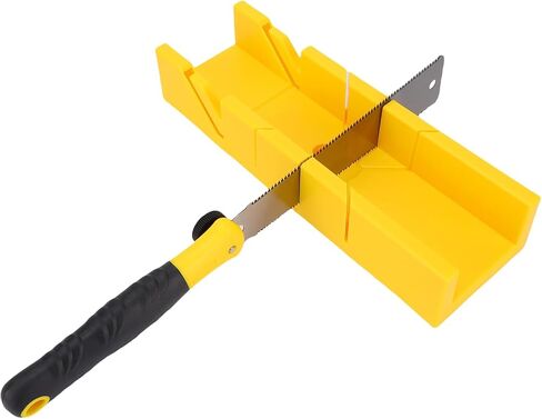 Jectse Miter Box and Saw Set, Multi Angle Cutting Woodworking Tool with Replaceable Saw and Comfortable Grip, for Wood Plastic Plasterboard Soft Metal in Saudi Arabia