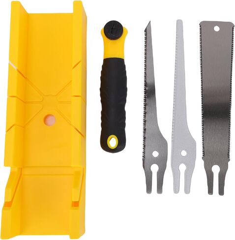 Jectse Miter Box and Saw Set, Multi Angle Cutting Woodworking Tool with Replaceable Saw and Comfortable Grip, for Wood Plastic Plasterboard Soft Metal in Saudi Arabia