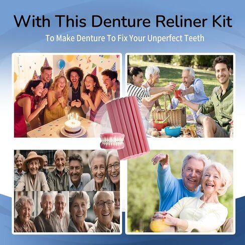 Upper & Lower Denture Reline Kit – Refit and Tighten Loose Dentures for a Secure, Comfortable Fit at Home in Saudi Arabia