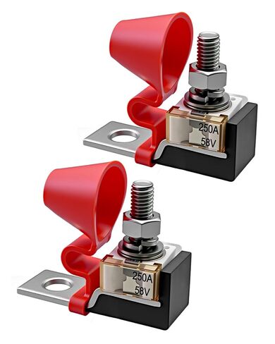 250Amp 58V DC Max MRBF مجموعة الصمامات الطرفية مناسبة للقوارب RVs الأنظمة الشمسية الزائد حماية ماس كهربائى للعاكسات شحن أكوام محركات التصيد، IP66 الصمامات للماء، 2 حزمة in Kuwait