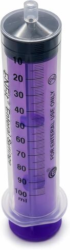 ENFit® Disposable Enteral Sterile Syringe - 100ml (10-Pack, Individually Packaged, Purple Plunger, Latex/DEHP Free, Single Use) in Saudi Arabia