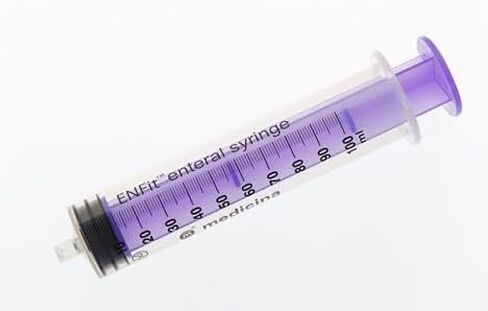 ENFit® Disposable Enteral Sterile Syringe - 100ml (10-Pack, Individually Packaged, Purple Plunger, Latex/DEHP Free, Single Use) in Saudi Arabia