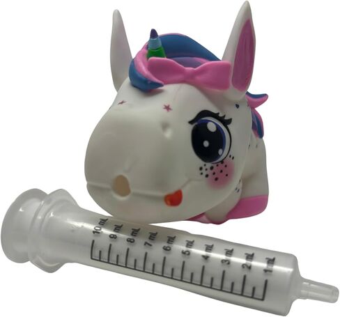 Unicorn Cover for Oral Syringe - Child-Friendly to Help Make the Medicine Go Down! Your Child Will Look Forward to Medicine Time. Fits Any Standard 10mL syringe (compatible 10mL syringe included). in Saudi Arabia