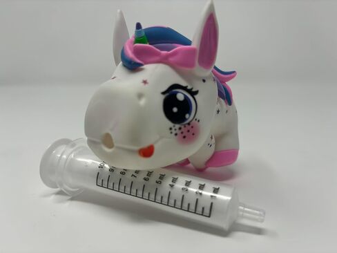 Unicorn Cover for Oral Syringe - Child-Friendly to Help Make the Medicine Go Down! Your Child Will Look Forward to Medicine Time. Fits Any Standard 10mL syringe (compatible 10mL syringe included). in Saudi Arabia