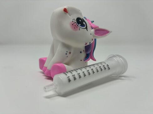 Unicorn Cover for Oral Syringe - Child-Friendly to Help Make the Medicine Go Down! Your Child Will Look Forward to Medicine Time. Fits Any Standard 10mL syringe (compatible 10mL syringe included). in Saudi Arabia