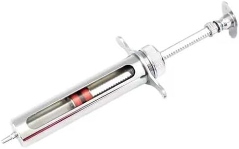 10cc Stainless Steel Injector Reusable Metal Syringe 10ml glass Hypodermic Veterinary Animal Syringe Livestock Pig Cattle Sheep Feeder with locking screws in Saudi Arabia