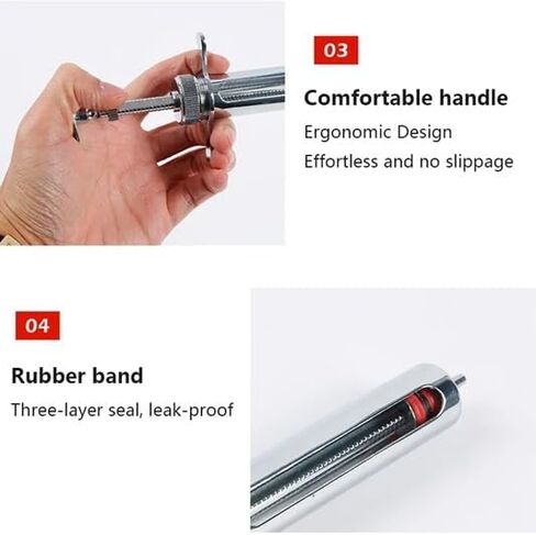 10cc Stainless Steel Injector Reusable Metal Syringe 10ml glass Hypodermic Veterinary Animal Syringe Livestock Pig Cattle Sheep Feeder with locking screws in Saudi Arabia