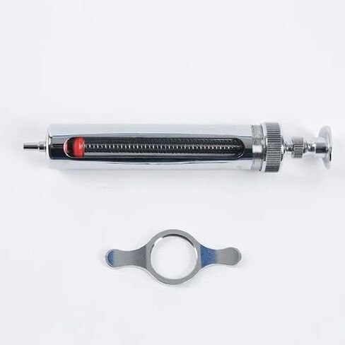 10cc Stainless Steel Injector Reusable Metal Syringe 10ml glass Hypodermic Veterinary Animal Syringe Livestock Pig Cattle Sheep Feeder with locking screws in Saudi Arabia