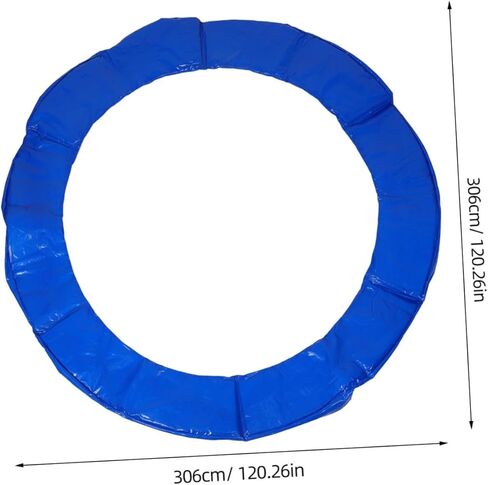 Trampoline Replacement Pad with Safety Foam Edge Guard Mat Uv-Resistant Outdoor Spring Cover Protector Easy Installation Protective Cushion for Trampolines Blue in Saudi Arabia