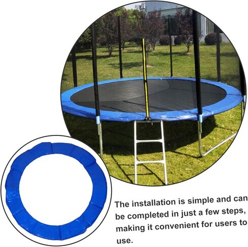Trampoline Replacement Pad with Safety Foam Edge Guard Mat Uv-Resistant Outdoor Spring Cover Protector Easy Installation Protective Cushion for Trampolines Blue in Saudi Arabia