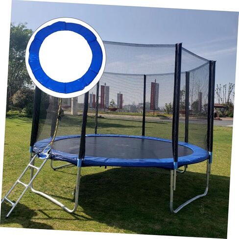 Trampoline Replacement Pad with Safety Foam Edge Guard Mat Uv-Resistant Outdoor Spring Cover Protector Easy Installation Protective Cushion for Trampolines Blue in Saudi Arabia