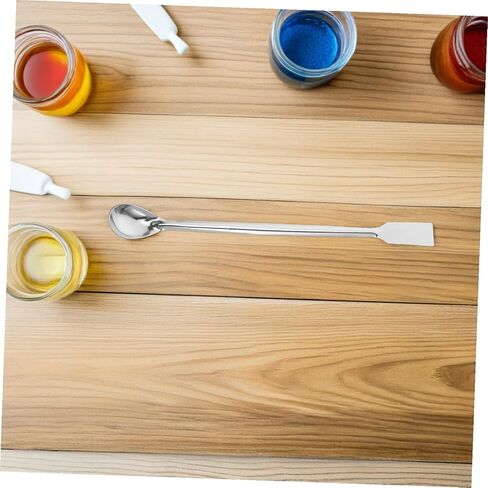 12pcs Stainless Steel Lab Spatula Sampling Spoons Square Head Multipurpose Reagent Spoon for Laboratory Classroom Kitchen and Home Use in Saudi Arabia
